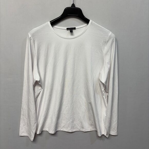 Eileen Fisher Long Sleeve Tee T-Shirt Top Shirt Size 1X Viscose Blend D043 -11 - Picture 1 of 14